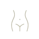 A lower belly and waist outline